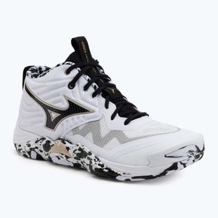 Röplabdacipő Mizuno Wave Momentum Elite Mid white/black/ge gold
