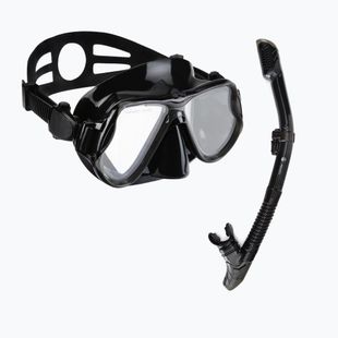 AQUASTIC fekete snorkeling szett Maszk + Pipa MSA-01C