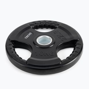 XTREXO fekete gumírozott öntöttvas súlyzótárcsa 10 kg RW10