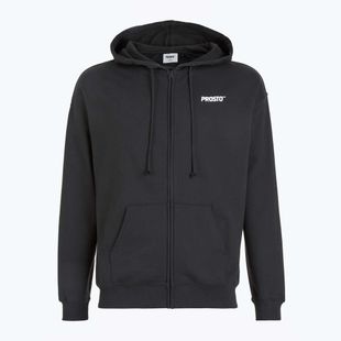 Férfi PROSTO kapucnis pulóver Logo Zip fekete