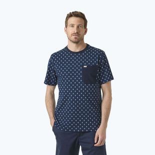 Férfi póló Helly Hansen Hudson navy aop