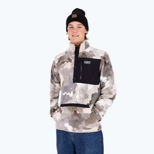 Férfi pulóver Colourwear Snap Pile water camo