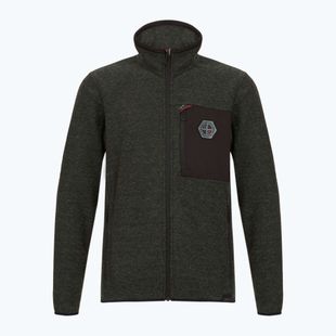 Férfi polár pulóver CMP 35H3907 Melange Knitted forest melange/black/ferrari red