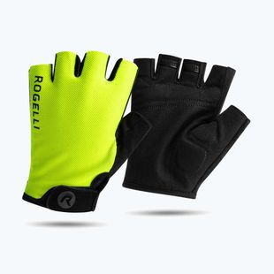 Rogelli Core Jr gyermek kerékpáros kesztyű fluor sárga