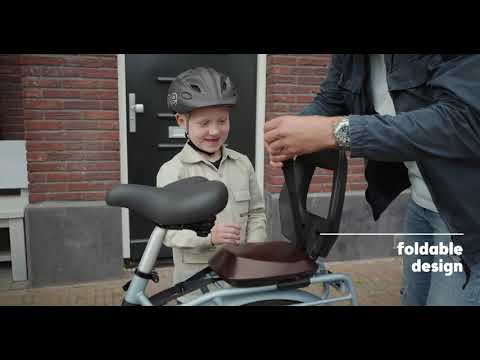 Hátsó kerékpárülés csomagtartóhoz bobike Junior One fekete/szürke 8010600002